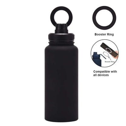 trueFitt™ Insulated Bottle with Magnetic Phone Holder - 1L