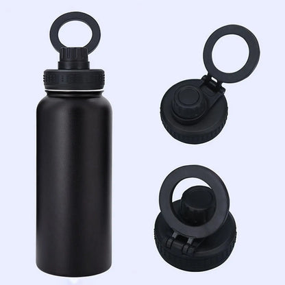 trueFitt™ Insulated Bottle with Magnetic Phone Holder - 1L
